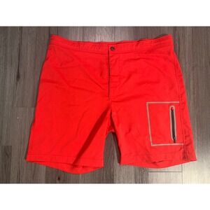 Mack Weldon Men's Reds Board Short No Fear Red Stretch‎ Zip Pocket Size 41/42